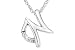 14K White Gold Initial N Diamond Pendant w/Chain