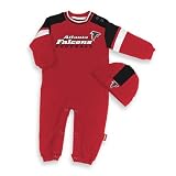 Atlanta Falcons Baby Reebok Infant Coveralls and Cap (3-6 Months)
