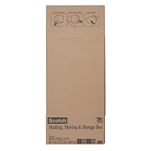 Scotch Mailing, Moving, and Storage Box, 18 Inches x 18 Inches x 24 Inches, Folded Box, 6-Pack (8018.24FB)
