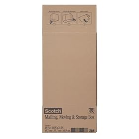 Scotch Mailing, Moving, and Storage Box, 18 Inches x 18 Inches x 24 Inches, Folded Box, 6-Pack (8018.24FB)