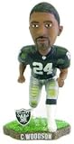 Oakland Raiders Charles Woodson Game Worn Forever Collectibles Bobble Head