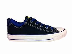 CONVERSE Men's All Star Dual Collar Ox Sneaker (Black/Radio Blue 5.0 M)