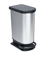 Rotho Cubo De Basura Mono Paso 50 L 2X25 L) Plateado