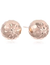 14k Rose Gold D-Cut Ball Studs