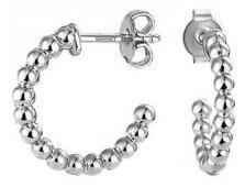 Esprit Damen-Steckcreole pellet silver 925 Sterlingsilber ESER91272A000 Preisvergleich