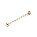 Ruifan Lot of 5 Industrial Barbell Earring Stainless Steel 14 Gauge Cartilage Earring Body Piercing 1 5/8 Inch(40mm)