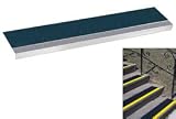 Grit Surface Aluminum Stair Tread 11D 30W Glued Down Graygreen
