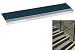 Grit Surface Aluminum Stair Tread 11D 30W Glued Down Graygreen
