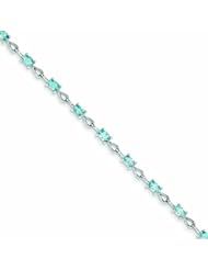 Genuine .925 Sterling Silver Blue Topaz Bracelet 3.7 Grams . 100% Satisfaction Guaranteed.