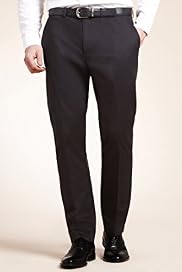 Cotton Rich Flat Front Stretch Trousers