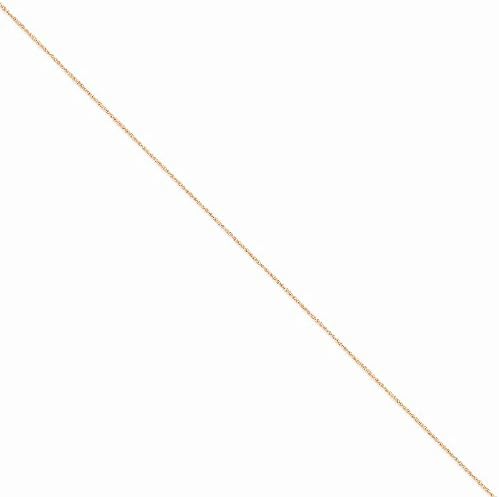 14k Gold Rose Gold .7mm Ropa Chain 24 Inches