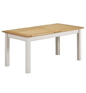 Padstow Extending Dining Table with a Putty Finish