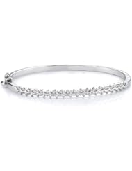 14k WHITE GOLD WOMENS BRACELET LB-962 DIAMOND 0.5CT TW