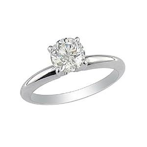 2 Ct. Natural Round Diamond Solitaire Ring Engagement Style in 14K White Gold Size 5