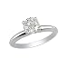 2 Ct. Natural Round Diamond Solitaire Ring Engagement Style in 14K White Gold