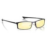 Gunnar Optiks ST002-C001 Phenom Full Rim Ergonomic Advanced Computer Glasses with Amber Lens Tint, Onyx Frame Finish