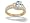 14K Yellow Gold Genuine Oval Aquamarine and Diamond Ring - Size 4