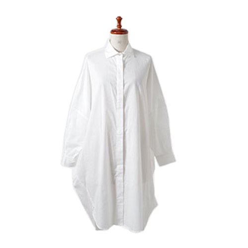 (ミズイロインド)mizuiro-ind コットンワイドシャツワンピース 2-256185