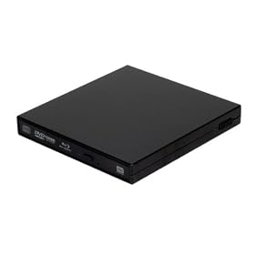 Silverstone External Slim Blu-Ray Combo Drive with Build In USB Cable TS05B (Black)