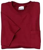 NEW Hanes Beefy-T - 100% Cotton T-Shirt with Pocket Cardinal-XL