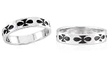 Unisex Oxidized Ring Band in Sterling Silver