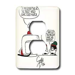 Rich Diesslins Cartoon Days of Christmas TCDC - Sean Boley Cartoon about Santa and Video Games for Christmas - Light Switch Covers - 2 plug outlet cover