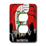 Londons Times Funny Bugs and Slugs Cartoons - Insect Nightclubs Feelers Nothing More Then Feelers - Light Switch Covers - 2 plug outlet cover