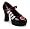 Black-White-Red Patent Queen-55, Maryjane Queen Of Heart Shoes
