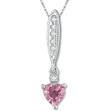 Pink Tourmaline and Diamond Pendant