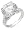 Sterling Silver 5 Carats CZ Engagement Ring