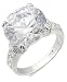 Sterling Silver 5 Carats CZ Engagement Ring