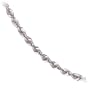 14k White Gold Rope Chain Bracelet, 8"