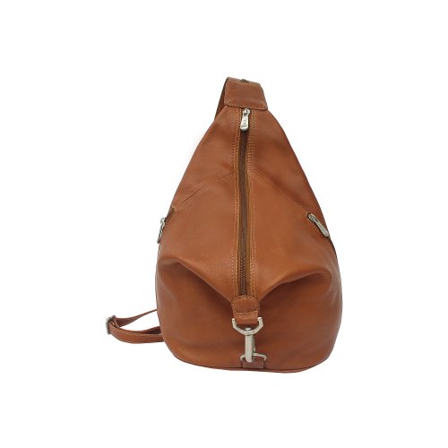 Piel Three-Zip Hobo Sling (Saddle)