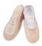 Produkt-Bild: Kinder Ballettschuhe Schl&auml;ppchen Leder rose gr 35 Beginner