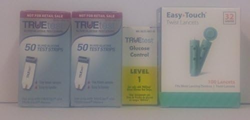 TRUETest Test Strips, 100 Count With 32-g Lancets & Level 1 Control Solution
