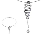 Zandra Rhodes 9ct White Gold Sapphire & Diamond Necklet