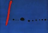 IMAGE OF Bleu II HIGH QUALITY CANVAS Print With Light Added BRUSHSTROKES Joan Miro 39x28