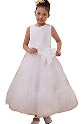 Girls Jeweled Lace Evening Dress/Flower-Girl Dress/Prom Dress 