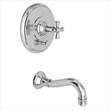 IMAGE OF Jacobean Pressure-Balanced Tub and Shower Trim with Cross Handle Finish: Oil Rubbed Bronze