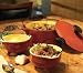 NapaStyle Enamel Cast Iron 16-ounce Open Stew Pots with Black Wire Loop Handles, set of 2, Terra Cotta with Mustard Interior (50643)