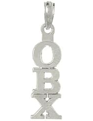 Sterling Silver Silver Travel Charm Pendant Ss Obx - Vertical High Polish- Outer Banks
