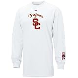 Nike - Nike USC Trojans White Classic Logo Long Sleeve T-shirt