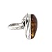 Amber Ring set in .925 Sterling Silver Size 8.5