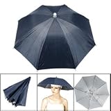 Navy Blue Fishing Outdoor Sports Polyester Umbrella Hat