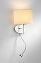 DARTUR0750/S1019 - Chrome & Cream Wall Light