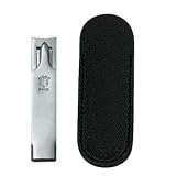 Small Nail Clippers, S/S, Satin Finish, w/Leather Sheath