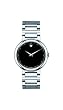 Movado Womens 0606419 Concerto Stainless Steel Black Round Dial Watch from Movado