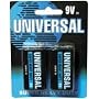 Universal D5629/6F22 9V 2-PK Heavy Duty Batteries.