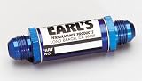 Earl's 230208 Blue Anodized Aluminum 85 Micron In-line Fuel Filter