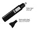 Wahl 5560-1401 Ear, Nose and Brow Wet/dry 2-head Trimmer, Black/chrome